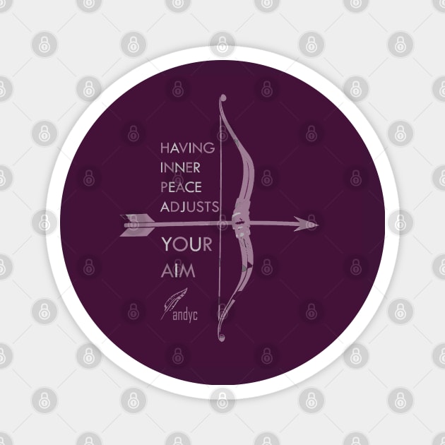 BOW AND ARROW PURPPLE Magnet by ACUANDYC